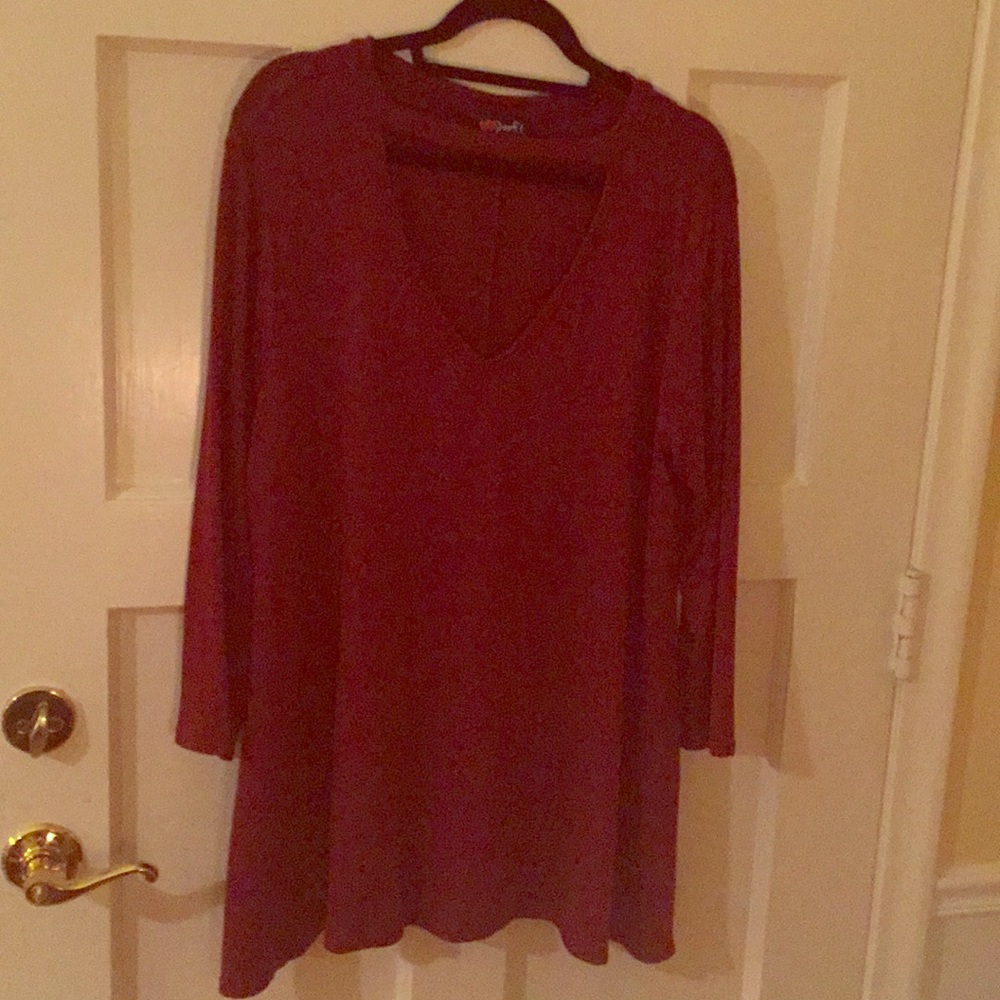 Lightweight sweater knit choker sweater. 3xl